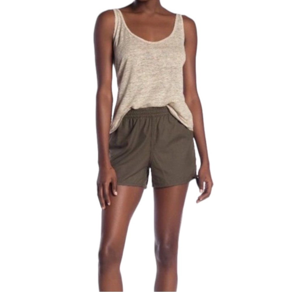 Madewell Womens Side Tie Shorts Size Large Green
